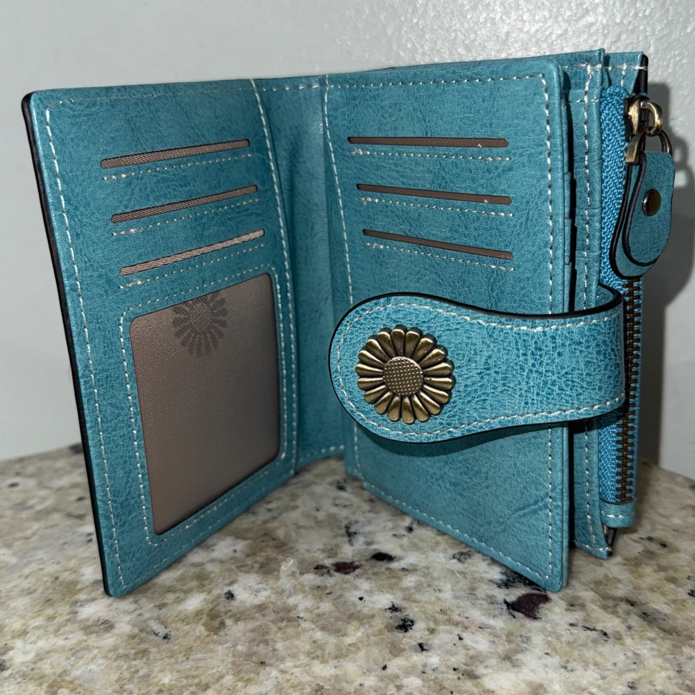 Sendefn Small Wallet Genuine Leather Bifold Purse RFID Blocking Card Holder - Picture 9 of 16